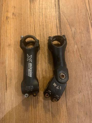 Stuurpen racefiets mtb 110mm vast en 130 mm verstelbaar