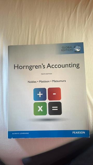 Horngren’s accounting 10th edition