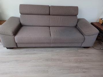 3 zits bank kleur bruin- grijs