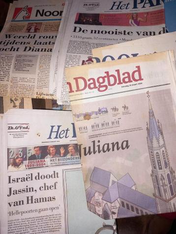 Kranten uit jaren 1990 mbt koningshuis