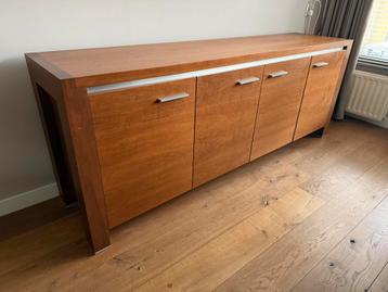 Dressoir 4 deurs bruin 215x50x80cm