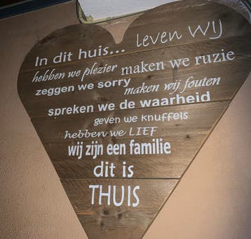 Houten Wandbord Hart met Tekst - Mooie Decoratie