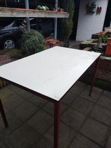 Werktafel rode poten kunststof werkblad175x75