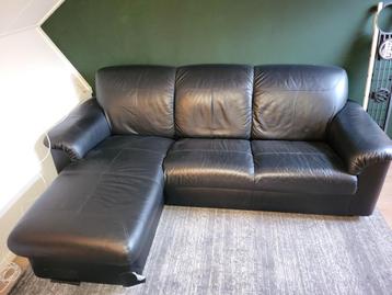 Donkerblauwe hoekbank