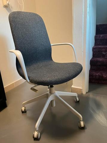 Bureaustoel - Wit frame, grijze bekleding