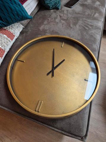 Grote gouden wandklok - 48 cm