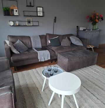 3-zitsbank, loveseat en hocker