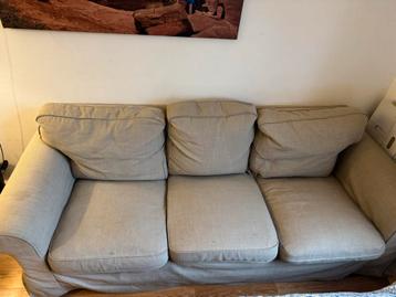 Gebruikte 3-zits bank, valt te wassen