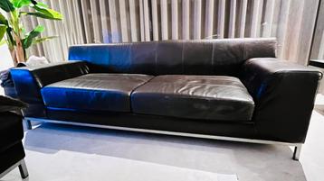 Bruin leren 3-zitsbank - Mancave topper!