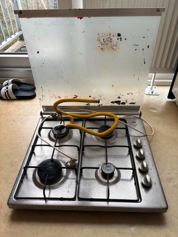 Etna 4-pits gasfornuis met glazen afdekplaat