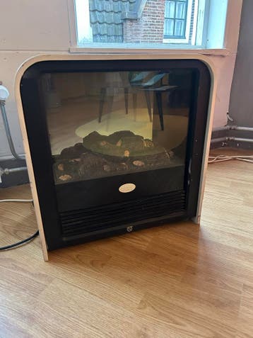 EWT Cube wit elektrische haard kachel
