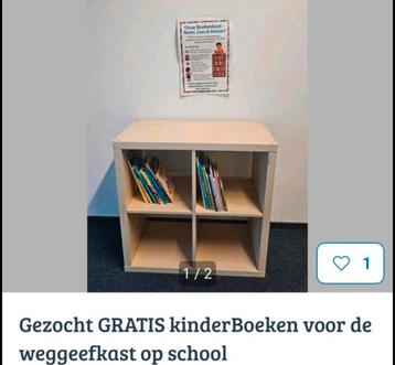 Gezocht GRATIS KinderBoeken voor de weggeefkast op school!