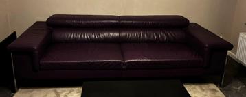 Leren bank paars GRATIS zsm ophalen