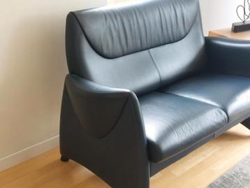 Set van 2 leren banken