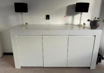 Hoogglans witte dressoir
