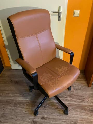 Bruine IKEA Malkolm bureaustoel - Beige