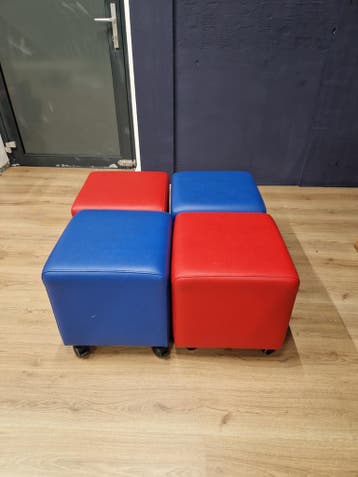 4 x poef op wielen GRATIS
