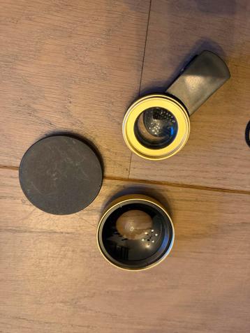 Clip on dubbele lens met 0.45xzoom