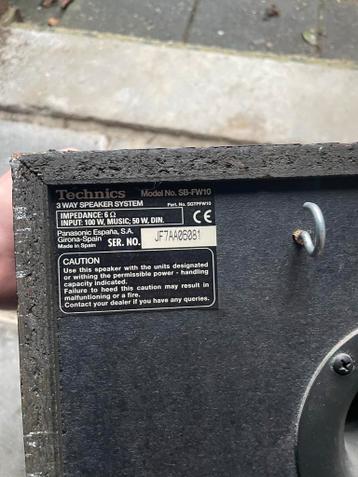 Technics SB-FW10 Speakers - Goed geluid!