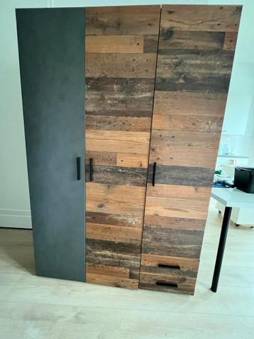 Bellini Kledingkast - Donker Old Wood 177x120x51