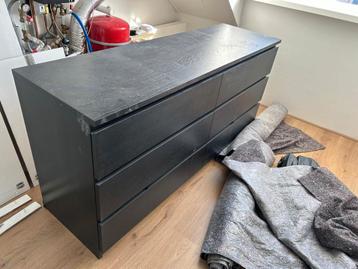 Ladekast Malm IKEA zwartbruin