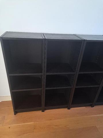 5x ikea billy zwart eiken smal & laag