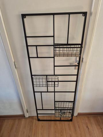 Wandrek xxl met clips - 150x55 cm - zwart