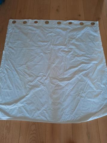 2 Hema-gordijnen (wit) voor roede (141x135)