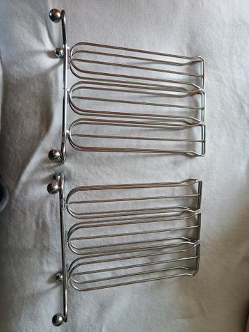 Set van 2 metalen koffiecuphouders