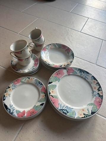 4 delig servies borden set