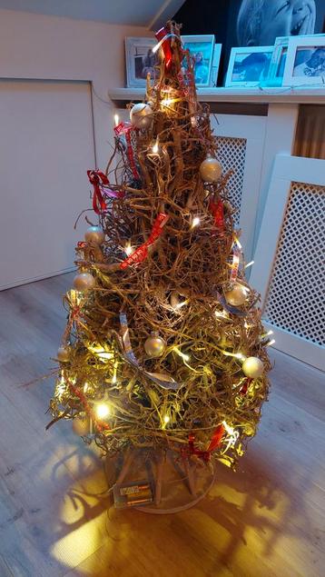 Houten Kerstboom met Verlichting - 87cm - Waalwijk
