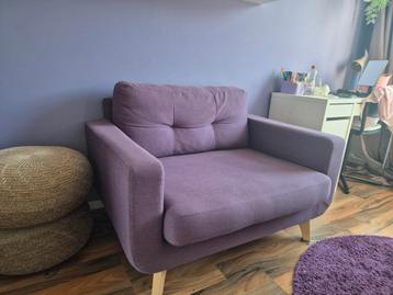 Love seat klein bankje paars