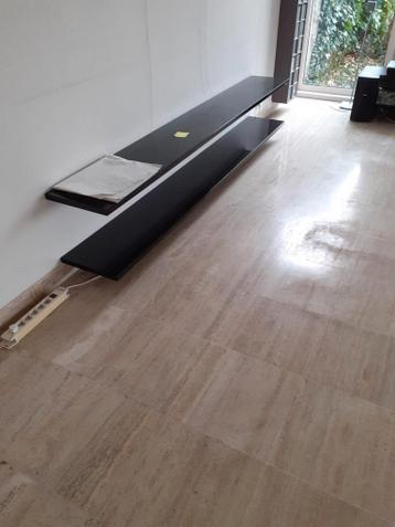 Zwarte wandplanken set (2 stuks) - 260x35cm