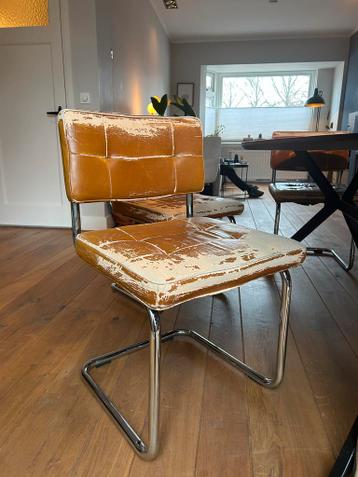 WOOOD Buisframestoelen - Set van 6 - om opnieuw te bekleden