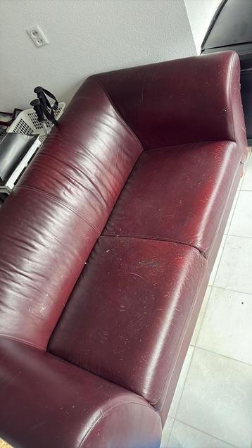 2x lederen bankstel merk montel gratis af te halen