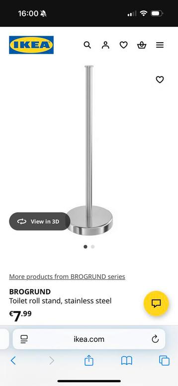 Wc rolhouder ikea brogrund