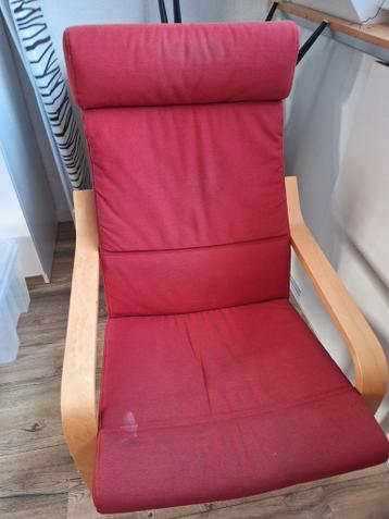 Rode leunstoel Ikea