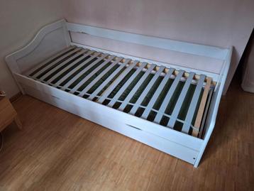 Wit Houten Bed - Uitschuifbaar