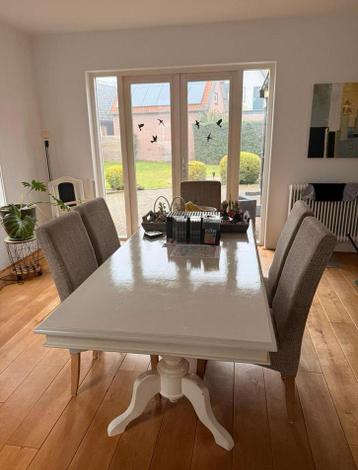 5 Beige Eetkamerstoelen - Gratis Af te Halen