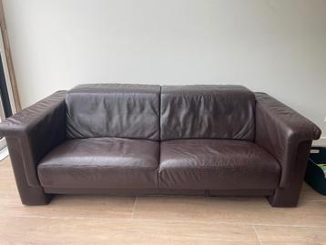 Leren uitschuifbare bank