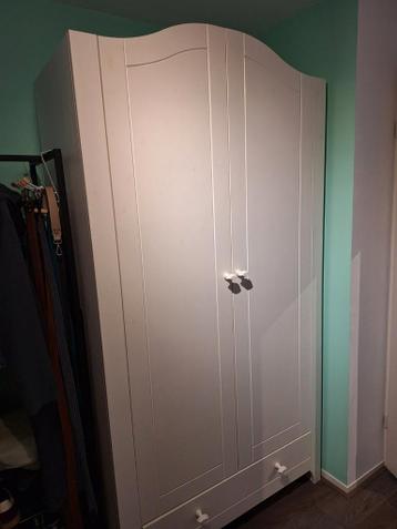 Woood Joy Kast Wit - 110x210 cm - Gedemonteerd