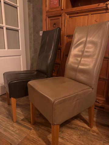 Eetkamer stoelen (bruin/taupe)