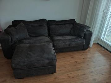 Zeer nette, comfortabele, leder stoffen 2.5 zits bank