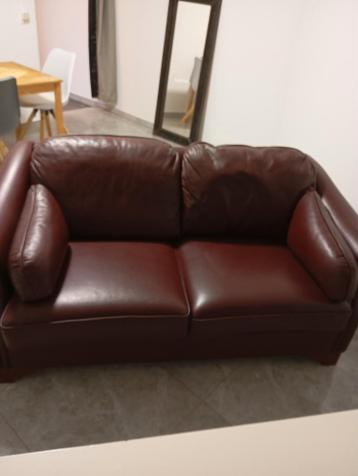 Lederen bank - Zo goed als nieuw