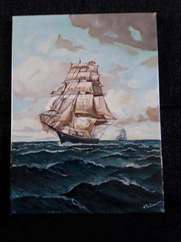 Schilderij zonder lijst.