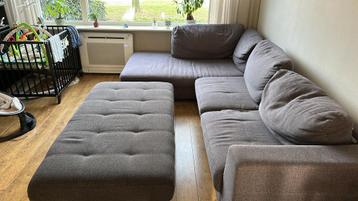 Gebruikte hoekbank met lounge gedeelte