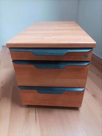 Ladenblok met 3 laden en wieltjes