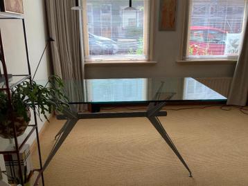 Glazen eettafel/werktafel