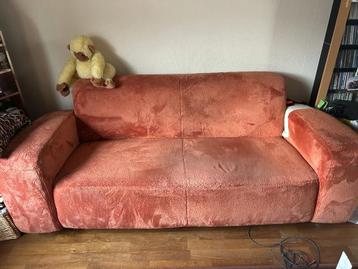 Bankstel 2 en 3 zits fluffie oranje