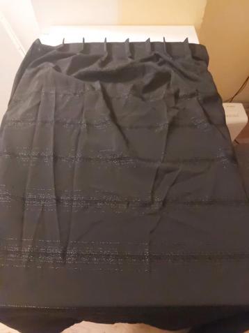 Gordijn zwart 1x 132cm breed